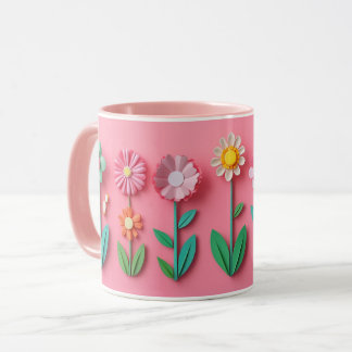 Blumen-Tasse mit farbenfrohen botanischen Blumen, Tasse