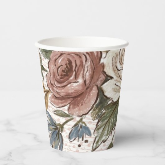 Blumen-Tasse Pappbecher (Vorderseite)
