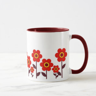 Blumen-Tasse rote Blumen Tasse