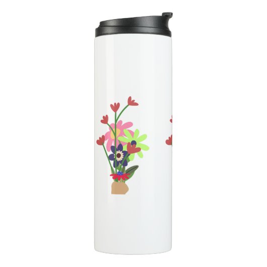 Blumen-Tasse Thermosbecher (Nach links gedreht)