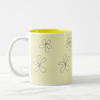 Blumen-Tasse Zweifarbige Tasse