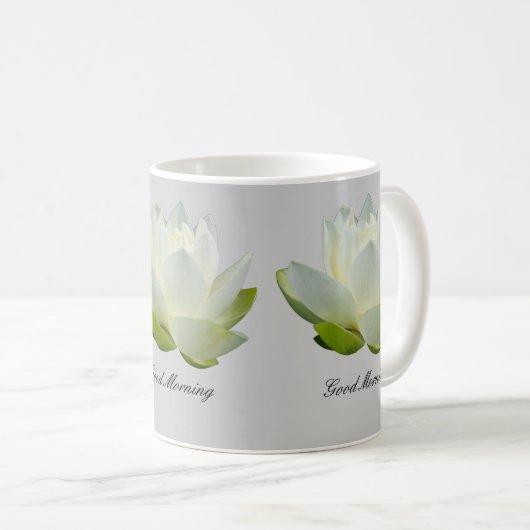 Blumen-Tassen des weißen Lotos Kaffeetasse (VorderseiteRechts)