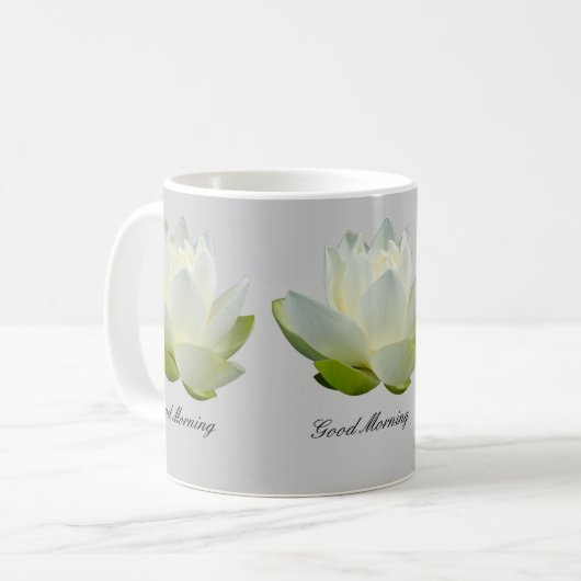 Blumen-Tassen des weißen Lotos Kaffeetasse (Vorderseite Links)