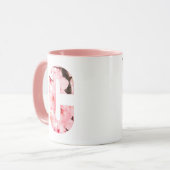 Blumen-Tassen mit Anfangsbuchstabe C | Personalisi Tasse (Vorderseite Links)