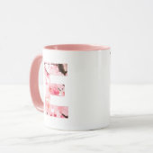 Blumen-Tassen mit Anfangsbuchstabe E | Personalisi Tasse (Vorderseite Links)