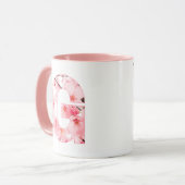 Blumen-Tassen mit Anfangsbuchstabe G | Personalisi Tasse (Vorderseite Links)
