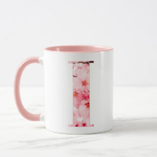 Blumen-Tassen mit Anfangsbuchstabe I Personalisi Tasse