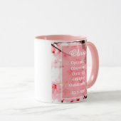 Blumen-Tassen mit Anfangsbuchstabe | Personalisier Tasse (VorderseiteRechts)