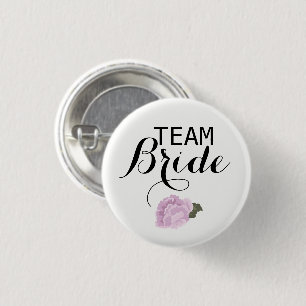 Blumen-Team-Braut-Hochzeits-Buttonrückseite knöp Button