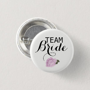 Blumen-Team-Braut-Hochzeits-Buttonrückseite knöpft Button