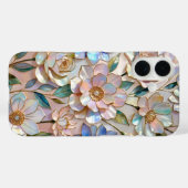 Blumen-Telefonhülle mit Glasmalerei-Effekt Pastell Case-Mate iPhone Hülle (Rückseite (Horizontal))