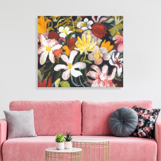 Blumen-Teppich | Auguste Macke | Leinwanddruck (Insitu (Wohnzimmer))