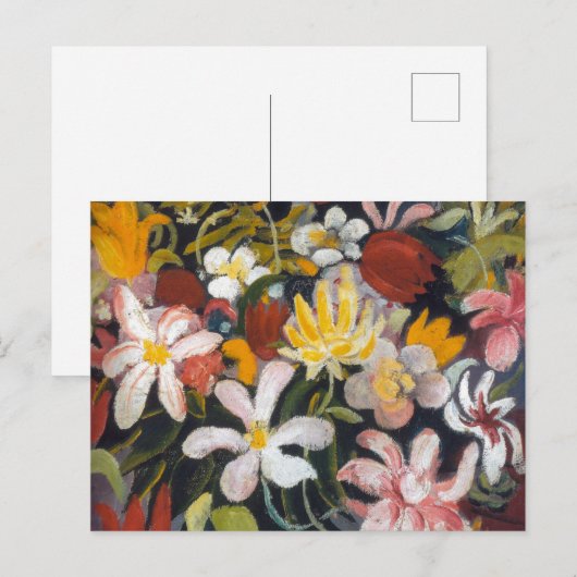 Blumen-Teppich | Auguste Macke | Postkarte (Vorne/Hinten)