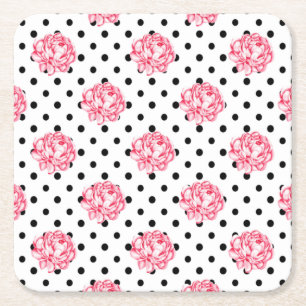 Blumen-Teppich-Wurfdecke Rechteckiger Pappuntersetzer