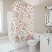 Blumen Terrakotta-Toile-Muster Duschvorhang (Beispiel)
