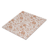 Blumen Terrakotta-Toile-Muster Fliese (Seite)