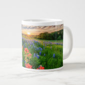 Blumen | Texas Bluebonnets & Indian Paintbrush Jumbo-Tasse (Vorderseite Rechts)