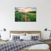 Blumen | Texas Bluebonnets & Indian Paintbrush Leinwanddruck (Insitu (Schlafzimmer))