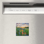 Blumen | Texas Bluebonnets & Indian Paintbrush Magnet (In Situ (Geschirrspüler))