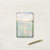 Blumen | Texas Bluebonnets & Indian Paintbrush Post-it Klebezettel (Auf Schreibtisch)