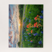 Blumen | Texas Bluebonnets & Indian Paintbrush Puzzle (Vertikal)