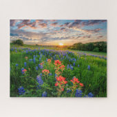 Blumen | Texas Bluebonnets & Indian Paintbrush Puzzle (Horizontal)