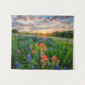 Blumen | Texas Bluebonnets & Indian Paintbrush Wandteppich (Vorderseite (Horizontal))