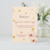 Blumen-Themen-Papier-Serviette Dankeskarte (Stehend Vorderseite)