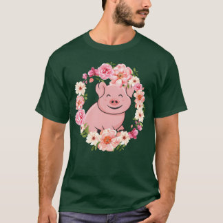 Blumen-Tierliebhaber-Bauernhof-Tier-Geschenk Flora T-Shirt