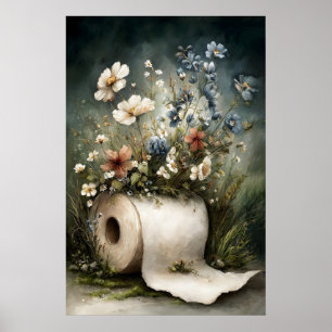 Blumen-Toilettenpapierrollen-Druck, botanisches Ba Poster