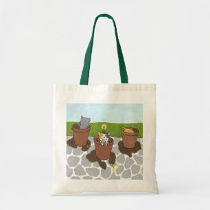 Blumen-Topf-Kätzchen-Taschen-Tasche Tragetasche