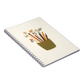 Blumen-Topf-Studie Ästhetisches Notizbuch Notizblock (Rechte Seite)
