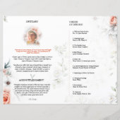 Blumen-Totenprogramm-Vorlage (Rückseite)