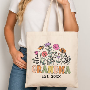 Blumen-Tragetasche für Oma, Geschenk für Großmutte Tragetasche
