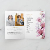 Blumen-Trauer-Gedenk-Service-Programm gefaltet Programm (Innenseite)