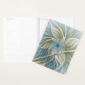 Blumen-Traum-Muster abstrakt blau khaki Fraktal Planer (Anzeige)