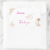 Blumen Traumhaft Weiche Sweet 16 Geburtstagsgesche Rechteckiger Aufkleber (Tasche)