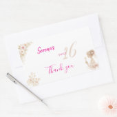 Blumen Traumhaft Weiche Sweet 16 Geburtstagsgesche Rechteckiger Aufkleber (Umschlag)