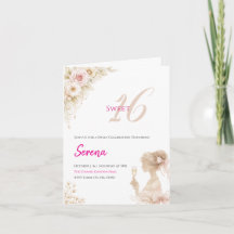Blumen Traumhafte Weiche Sweet 16 Geburtstagsnotiz