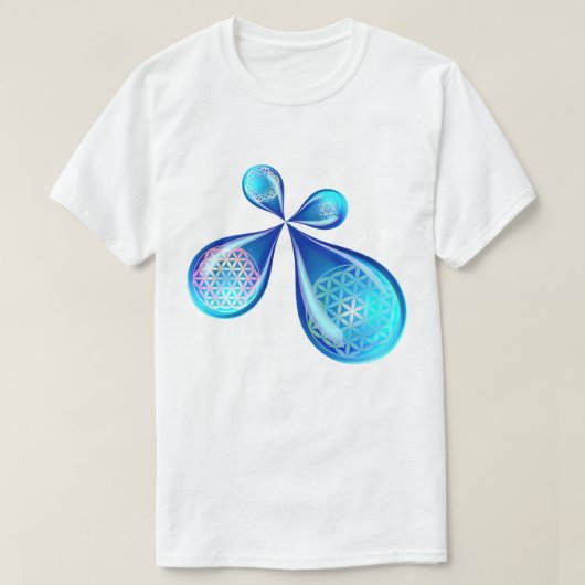 Blumen-Tropfen T-Shirt (Design vorne)