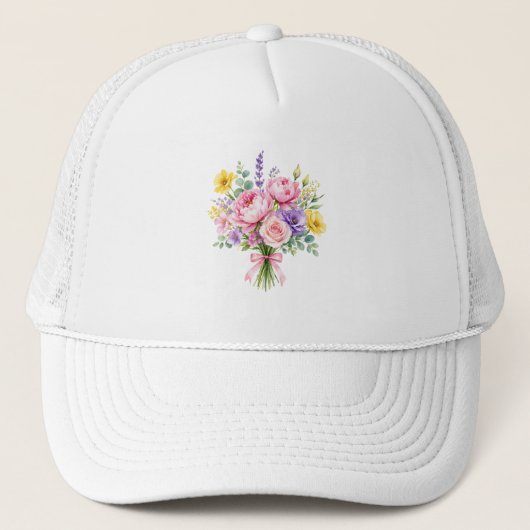 Blumen Truckerkappe (Vorderseite)