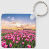 Blumen | Tulips South Holland, Niederlande Schlüsselanhänger (Rückseite)