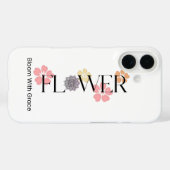 Blumen-Typografie-Handyhülle Case-Mate iPhone Hülle (Rückseite (Horizontal))