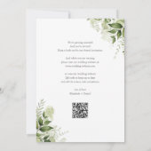 Blumen-Typografie QR-Code Hochzeit Save The Date (Rückseite)