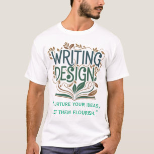 Blumen-Typografie-Schreib- und Kreativitäts-Notizb T-Shirt