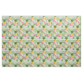 Blumen u. Ananas-aquamarine Streifen Stoff (Fat Quarter (45,7 x 55,9 cm))