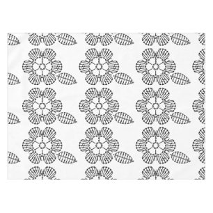 Blumen-u. Blatt-Häkelarbeit-Diagramm-Muster (mit Tischdecke