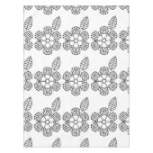 Blumen-u. Blatt-Häkelarbeit-Diagramm-Muster (mit Tischdecke (Vorderseite)