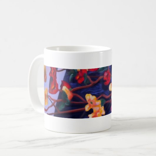 Blumen u. Zitronen-Tasse Kaffeetasse (Vorderseite Links)