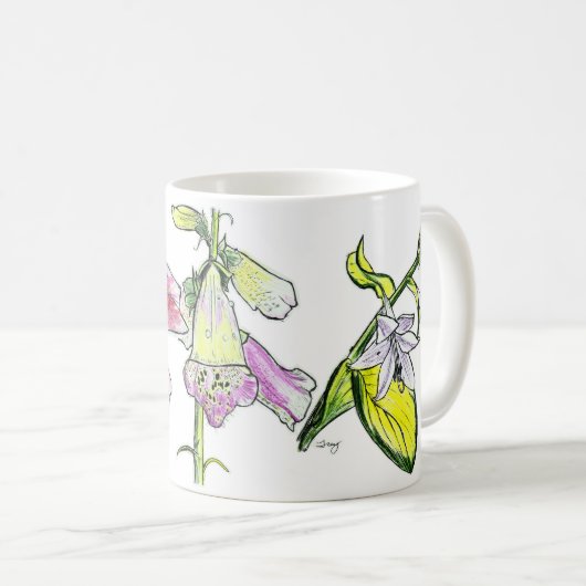 Blumen-Überlastungs-Tasse Tasse (VorderseiteRechts)